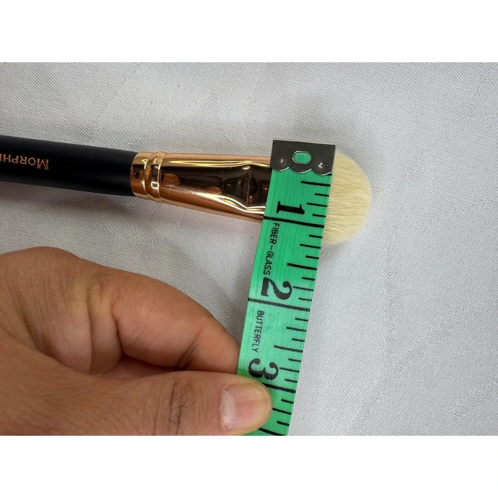 Morphe R10 Deluxe Tapered Powder Brush Rose Gold Collection Black Handle Makeup